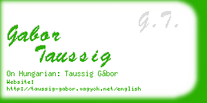 gabor taussig business card
